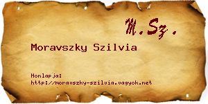 Moravszky Szilvia névjegykártya